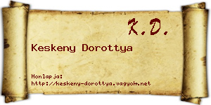 Keskeny Dorottya névjegykártya